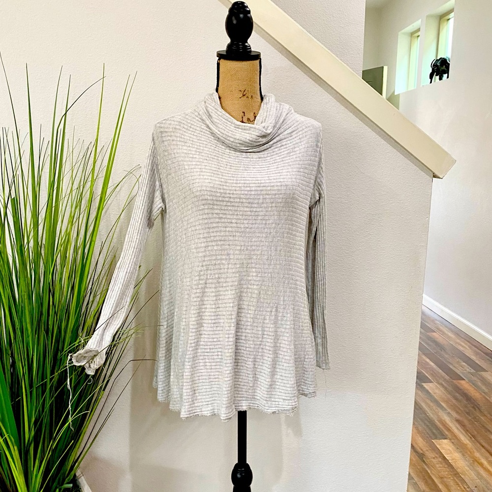 free people cowl neck sweater with keyhole back openings